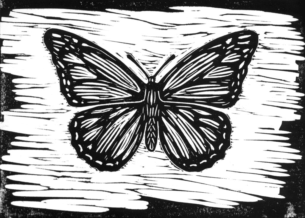 Butterfly block print | Benjamin Allison